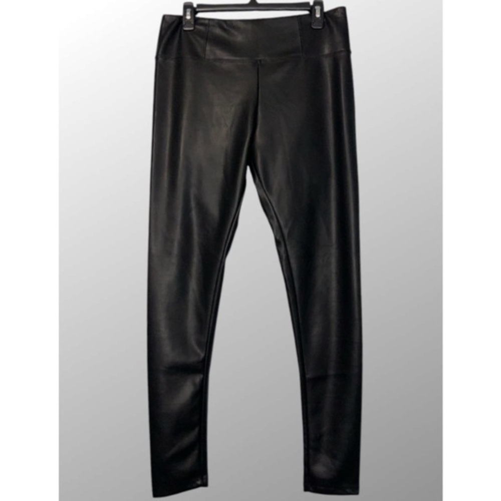 Hunter & Brown Black Faux Leather Spandex Leggings XL